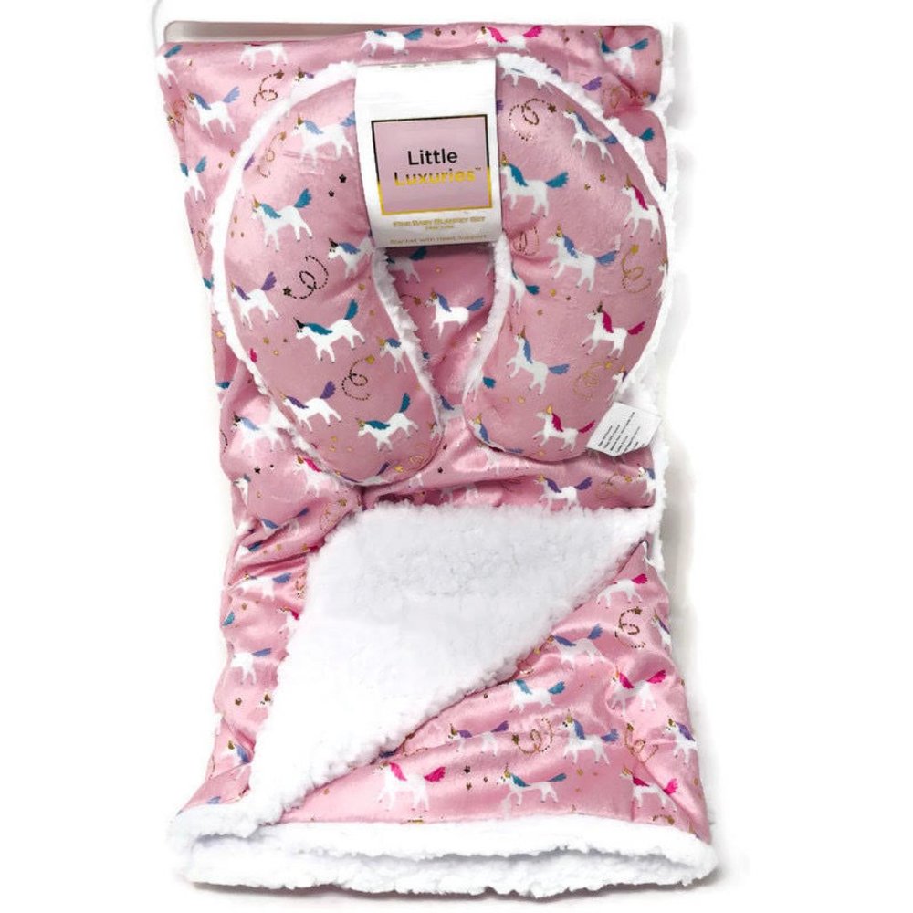 NWT Baby Pink 2 Piece Blanket & Head Support Set